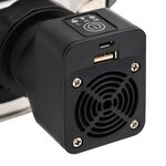 vidaXL Poêle à bois avec ventilateur USB Argenté 35 5x26x28 cm Inox
