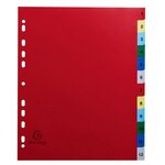 Intercalaires Imprimés Numériques Polypropylène 12/100e - 12 Positions - A4 Maxi - Assorties Vives - X 20 - Exacompta