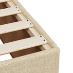 vidaXL Sommier à lattes de lit avec matelas Crème 180x200 cm Tissu