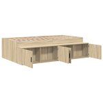 vidaXL Cadre de lit de rangement Chêne Sonoma 75x190 cm