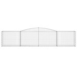vidaXL Paniers à gabions arqués 9 Pièces 400x50x80/100 cm Fer galvanisé