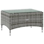 vidaXL Salon de jardin 8 Pièces avec coussins résine tressée gris