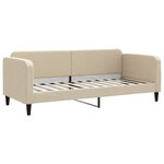 vidaXL Lit de repos sans matelas crème 80x200 cm tissu