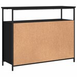 vidaXL Buffet noir 100x35x80 cm bois d'ingénierie