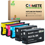 CARTOUCHE 963XL pack de 5 Compatible avec HP COMETE, Entreprise française