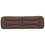 vidaXL Coussin de tête de lit marron 180 cm similicuir