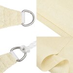 vidaXL Voile de parasol PEHD Carré 2 x 2 m Crème