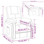 vidaXL Fauteuil inclinable Gris clair Tissu