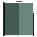 vidaXL Auvent latéral rétractable vert foncé 220x300 cm