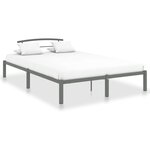 vidaXL Cadre de lit sans matelas gris métal 140x200 cm