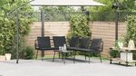Sofa d'angle vidaXL Noir 231x173x78 cm en Poly Rattan