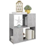 vidaXL Bibliothèque Gris béton 60x24x63 cm Aggloméré