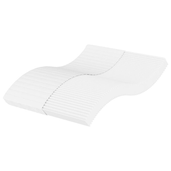 vidaXL Matelas en mousse blanc 140x200 cm dureté H2 H3