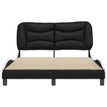 vidaXL Cadre de lit sans matelas noir et blanc 120x200 cm similicuir
