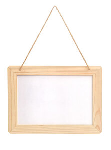 Ardoise en bois tableau blanc à suspendre 25 x 18 5 x 1 cm