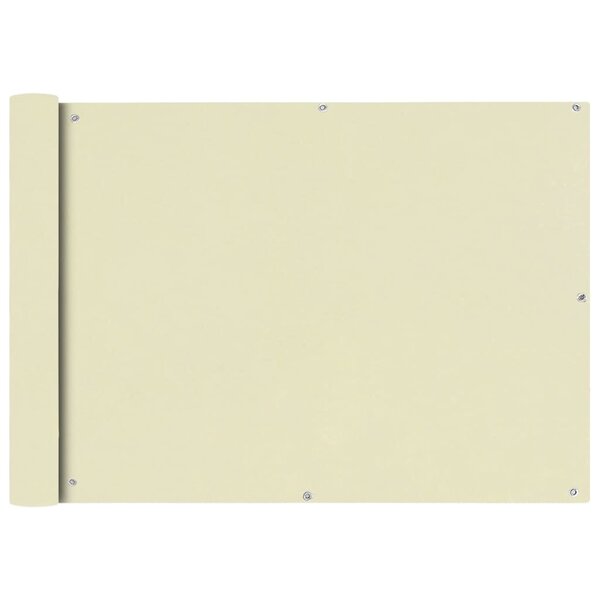 vidaXL Écran de balcon en tissu Oxford 75x600 cm Crème