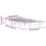 vidaXL Cadre de lit sans matelas cire marron 90x190 cm bois pin massif