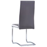 vidaXL Chaises à manger cantilever lot de 4 gris similicuir
