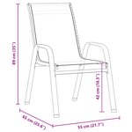 Ensemble de salle à manger de jardin vidaXL 7 pièces Noir Textilène et Acier