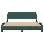 vidaXL Cadre de lit sans matelas vert foncé 160x200 cm velours