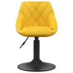 vidaXL Chaises à manger pivotantes lot de 2 jaune moutarde velours