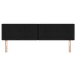 vidaXL Tête de Lit LED Capitonnée Noire 90 cm en Tissu