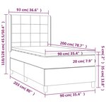 vidaXL Sommier à lattes de lit avec matelas Bleu foncé 90x200 cm