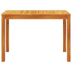 vidaXL Table à manger de jardin 110x55x75 cm bois massif d'acacia