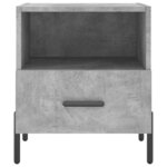 vidaXL Tables de chevet 2Pièces gris béton 40x35x47 5cm bois d’ingénierie