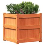 vidaXL Jardinières 2 Pièces cire marron bois de pin massif