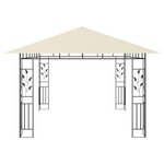 vidaXL Tonnelle avec moustiquaire et lumières LED 4x3x2 73 m Crème