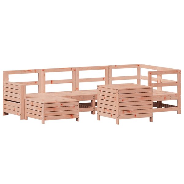 vidaXL Salon de jardin 7 Pièces bois massif sapin de douglas