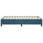 vidaXL Cadre de lit sans matelas bleu foncé 120x200 cm velours