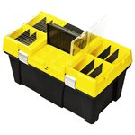 vidaXL Boîte à outils Plastique 595x337x316 mm Jaune