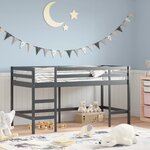 vidaXL Lit mezzanine enfants échelle 90x190 cm bois pin massif