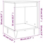 vidaXL Tables de chevet 2 Pièces blanc brillant 40x35x50 cm