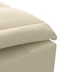 vidaXL Chaise longue de massage avec traversin crème tissu