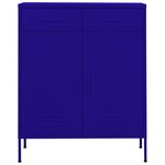 vidaXL Armoire de rangement Bleu marine 80x35x101 5 cm Acier