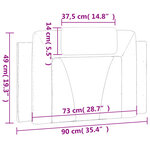 vidaXL Coussin de tête de lit cappuccino 90 cm similicuir