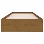 vidaXL Cadre de lit sans matelas marron miel bois massif 75x190 cm