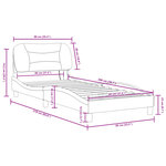 vidaXL Cadre de lit avec lumières LED crème 80x200 cm tissu