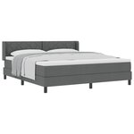Lit à ressorts vidaXL avec matelas gris foncé 180x200 cm en tissu