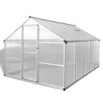 vidaXL Serre renforcée en aluminium avec cadre de base 7 55 m²