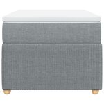 vidaXL Sommier à lattes de lit avec matelas Gris clair 100x200cm Tissu