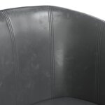 vidaXL Fauteuil cabriolet gris similicuir