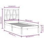 vidaXL Cadre de lit sans matelas noir bois massif
