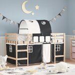 vidaXL Lit mezzanine enfants avec tunnel sans matelas 90x190 cm