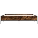 vidaXL Cadre de lit sans matelas chêne fumé 200x200 cm