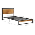 vidaXL Cadre de lit sans matelas métal 90x200 cm