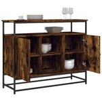 vidaXL Buffet chêne fumé 100x35x80 cm bois d'ingénierie